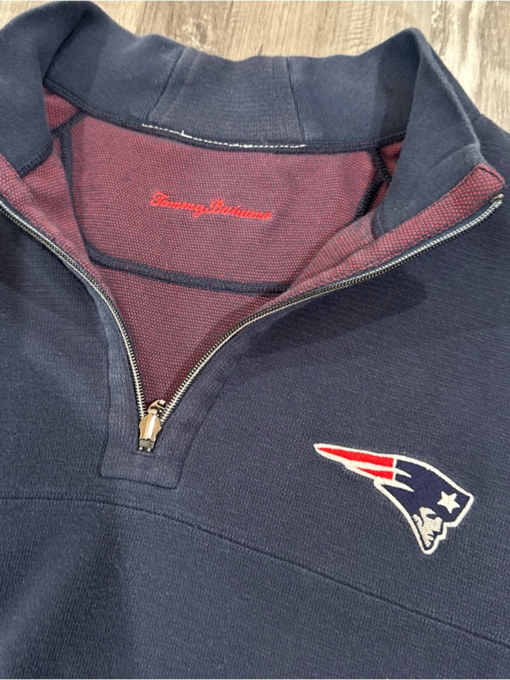 Tommy Bahama Patriots Reversible 1/4 Zip Pullover XL NFL